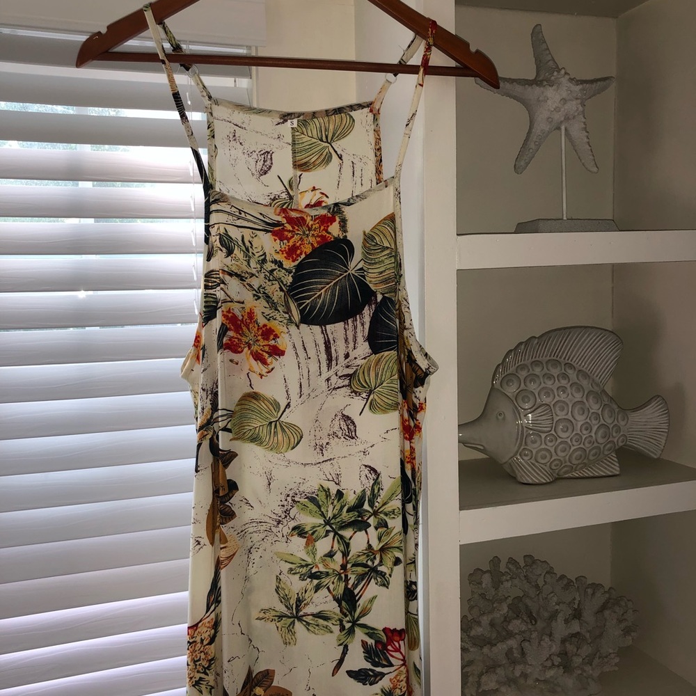 Gorgeous Tropical Side Slit Adj. Straps w/ belt